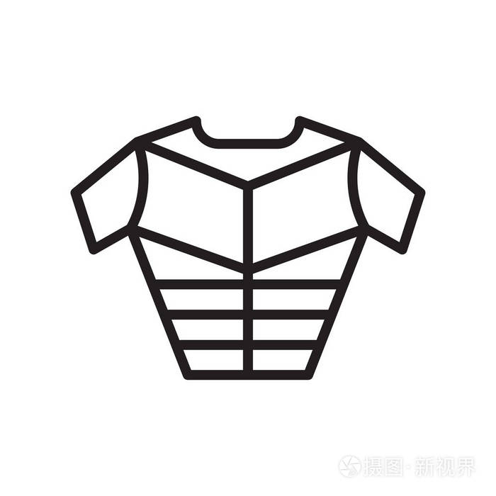 盔甲图标矢量隔离白色背景为您的网页和移动应用程序设计盔甲标志概念