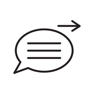 语音气泡图标矢量隔离白色背景为您的网页和移动应用程序设计语音气泡标志概念轮廓符号线性标志
