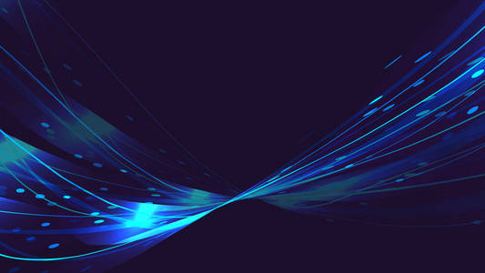 蓝色抽象明亮的神奇宇宙能量电明亮明亮的光纹理背景的条纹, 精力充沛的线条, 线程交织在一起, 复制空间。矢量插图