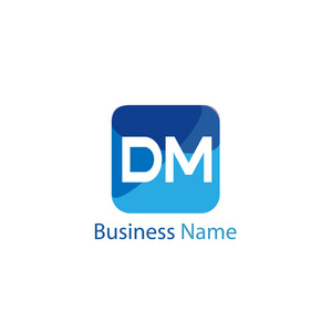 初始字母dm标志模板设计照片