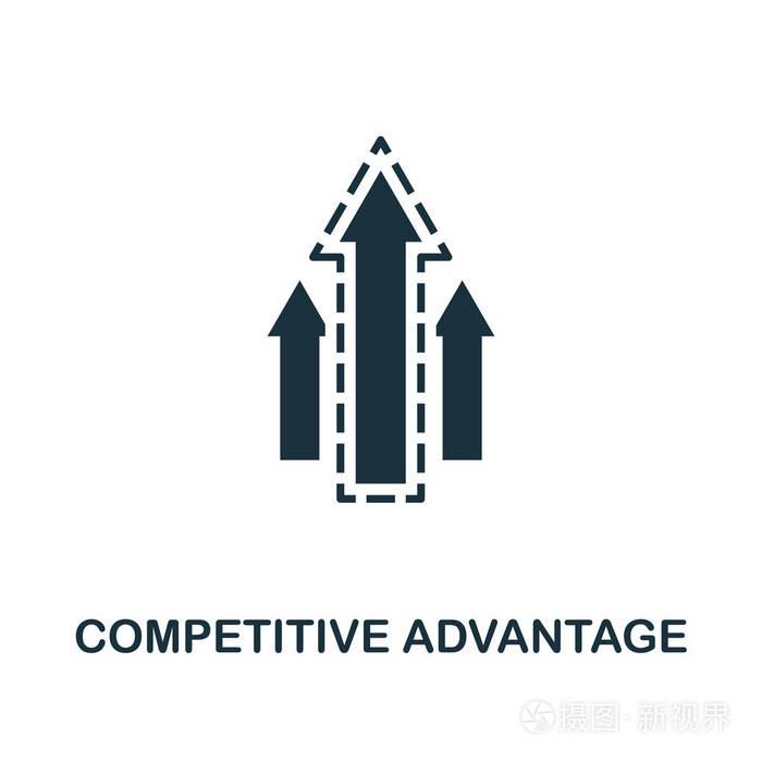 ui.像素完美简单的象形文字竞争优势图标.