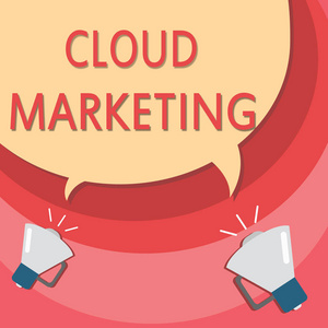 手写文本写入云营销。概念意味着组织向市场提供服务的过程
