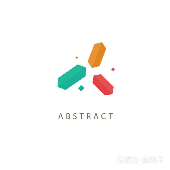 抽象标志,矢量标志型,可编辑设计极简标志.矢量股票标志.
