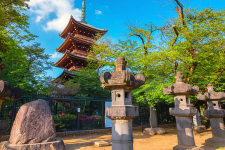 日本东京上野公园金鸡寺五座圣塔