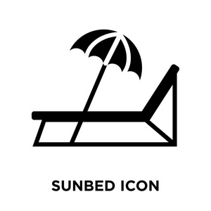 白色背景上孤立的日光浴图标矢量，透明背景上日光浴标志的标志概念，填充黑色符号