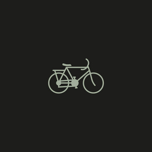 自行车平面样式图标矢量插图