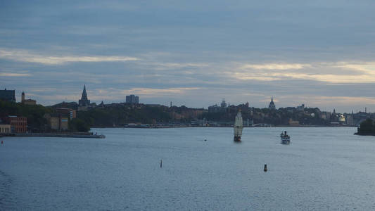 斯德哥尔摩的船和帆船