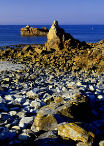 格兰尼特玫瑰岩石海岸白天景色