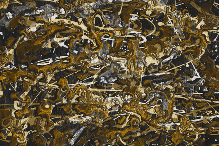 金色抽象背景与油漆飞溅纹理