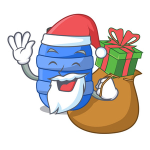 圣诞老人与礼物塑料桶容器为鱼卡通