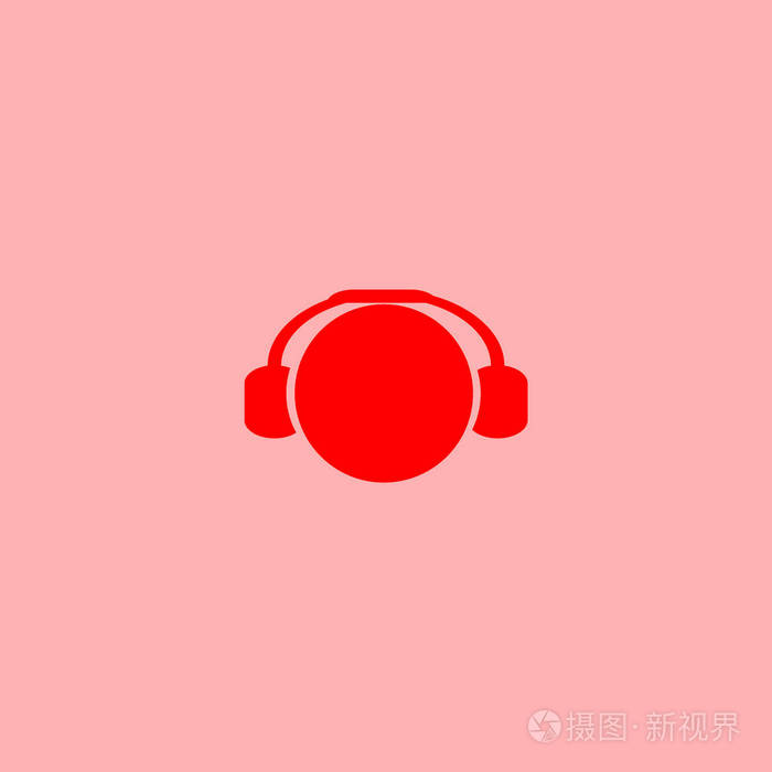 耳机平面图标,矢量,插图插画-正版商用图片12smdh-摄