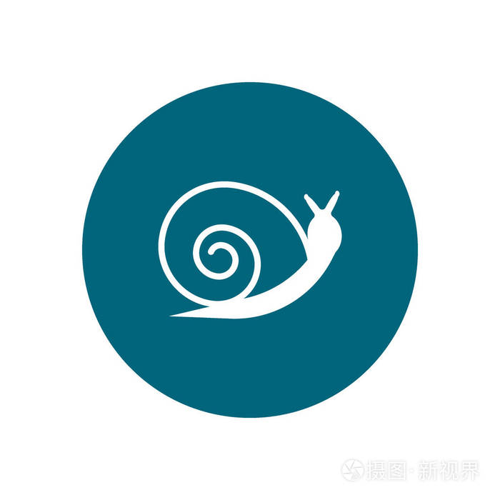 可爱的彩色蜗牛标志模板