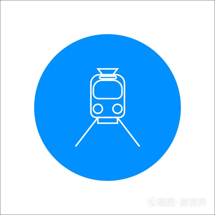 铁路轨道列车矢量图机车图标