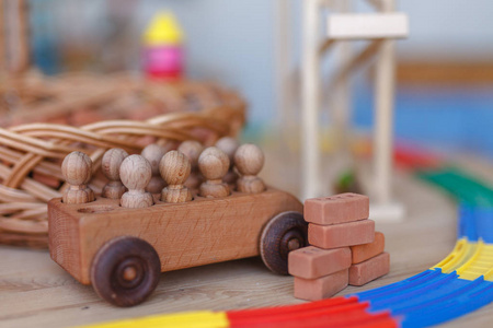 s toys on the floor. Closeup