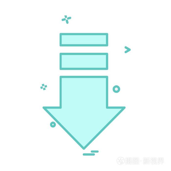向下箭头图标设计向量