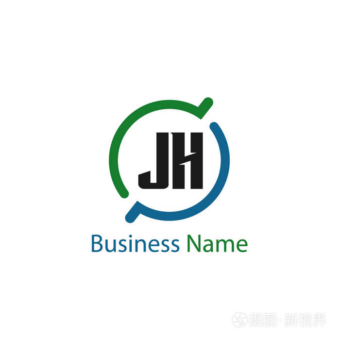 初始字母jh标志模板设计