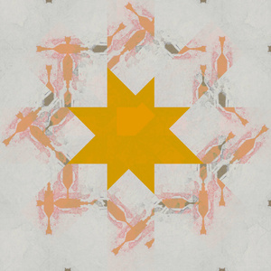 抽象背景的黄色恒星形状