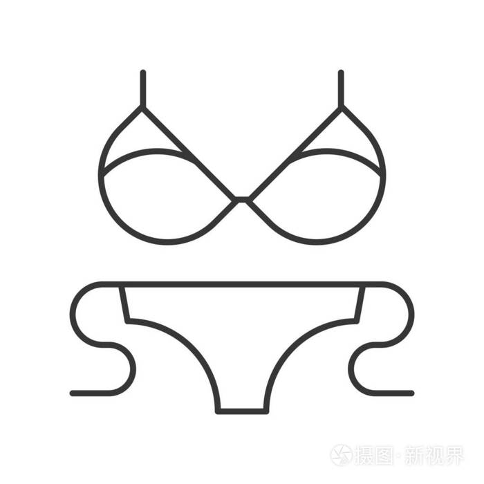 白色背景比基尼图标矢量插图插画-正版商用图片12vm1x-摄图新视界