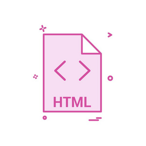 html文件扩展文件格式图标矢量设计