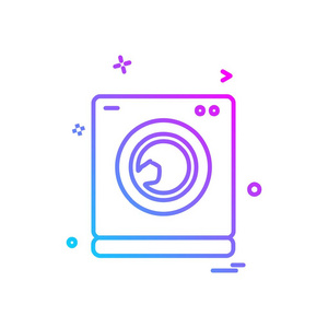 洗衣机图标设计矢量