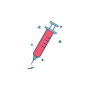 血液注射类固醇注射器疫苗图标设计