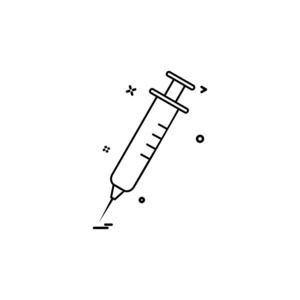 血液注射类固醇注射器疫苗图标设计