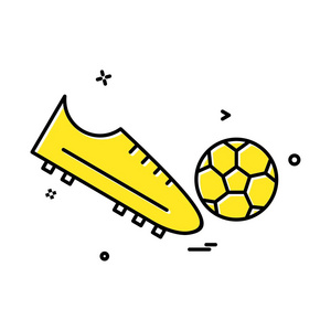 鞋足球图标矢量设计