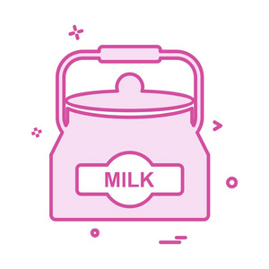 牛奶图标设计矢量