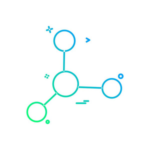 实验室分子图标矢量设计