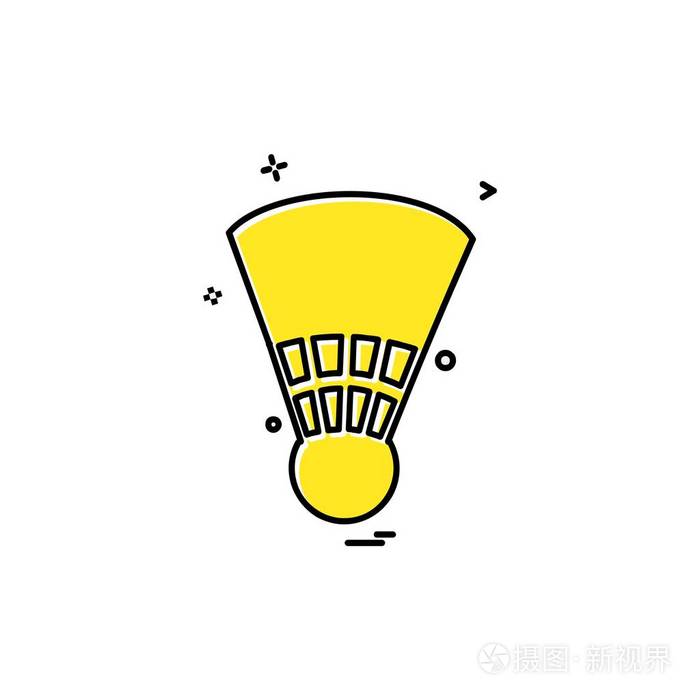 羽毛球图标设计矢量