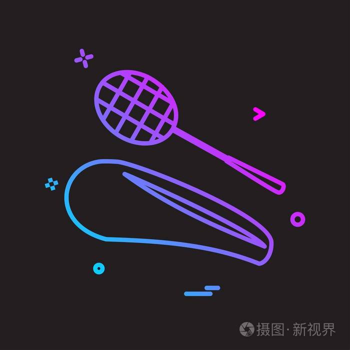 羽毛球图标设计矢量