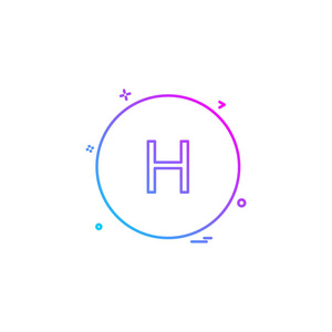 健康医院字母表h符号h图标矢量设计