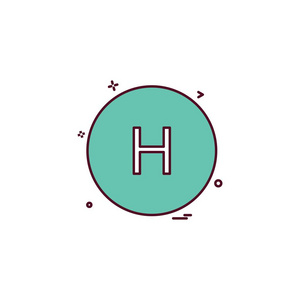 健康医院字母表h符号h图标矢量设计