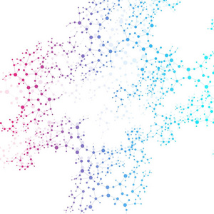 结构分子和通信。Dna，原子 神经元。您设计的的科学概念。带点相互连接的直线。医疗 技术 化学 科学背景。矢量图