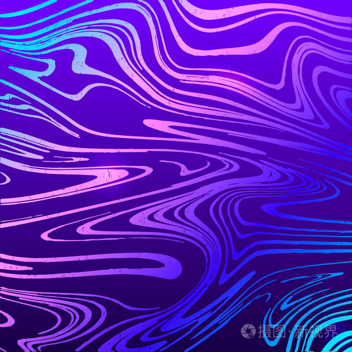插画 抽象的线条流动.