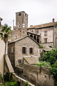意大利维泰博的中世纪房子