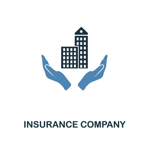 保险公司图标在两种颜色的设计。从保险图标集合的线条样式图标。ui 和 ux. pixel 完美的保费保险公司图标。用于网页设计