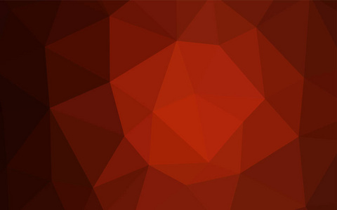 暗红色矢量抽象多边形模板。 具有三角形的半色调风格的创造性插图。 三角形图案为您的设计。