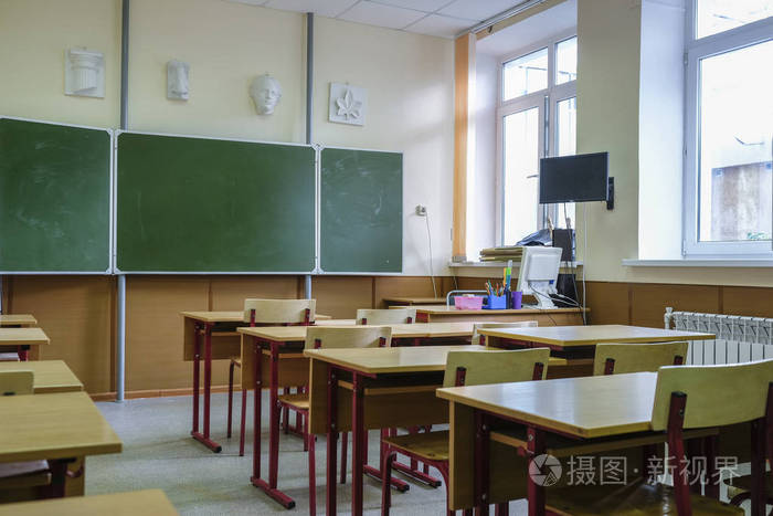 现代学校教室的内部