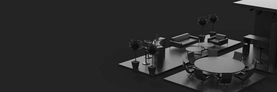 黑色3D贸易亭模型展示和推广