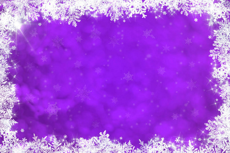 紫色圣诞背景白色雪花