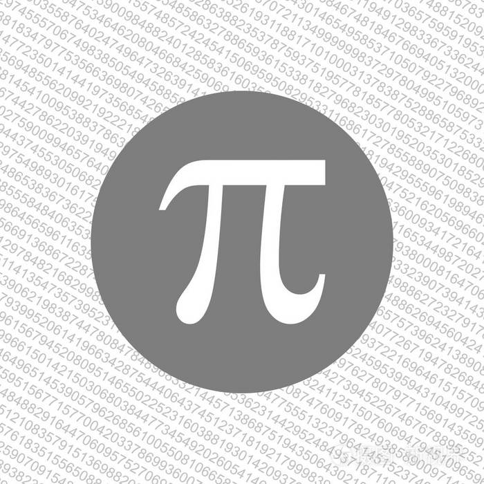 圆上pi符号数学常数无理数希腊字母背景