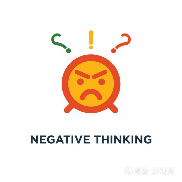 消极思维图标.