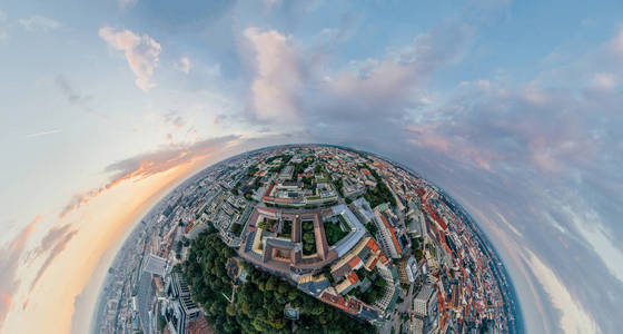 慕尼黑城市空气无人机 360 vr 虚拟现实全景