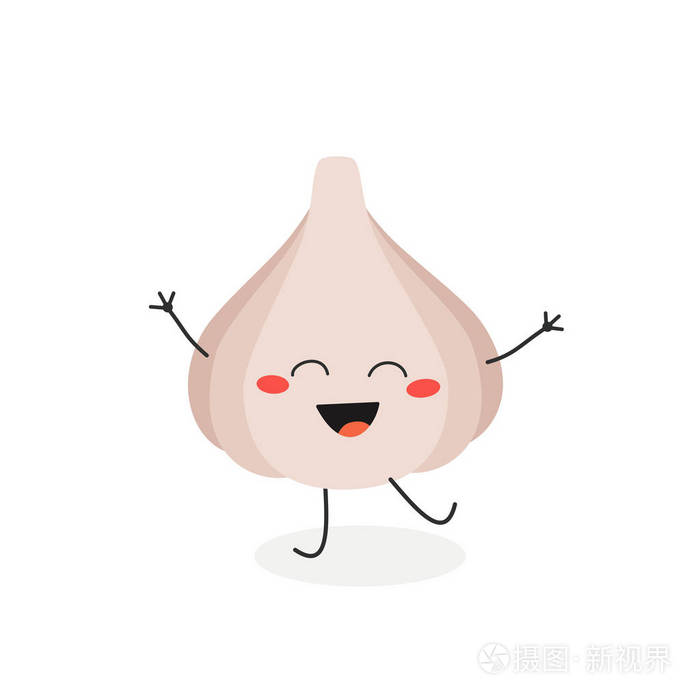 动画片大蒜的矢量例证