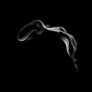 抽象壁纸在黑色背景上冒烟
