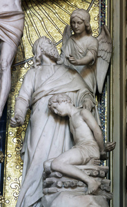亚伯拉罕在萨格勒布大教堂祭献圣十字的艾萨克祭坛，献给玛丽的假设