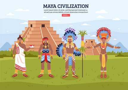 玛雅文明景观背景图片