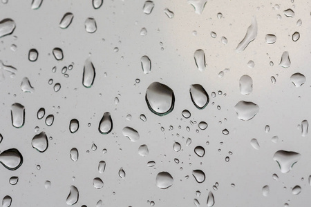 带有雨滴的抽象玻璃背景