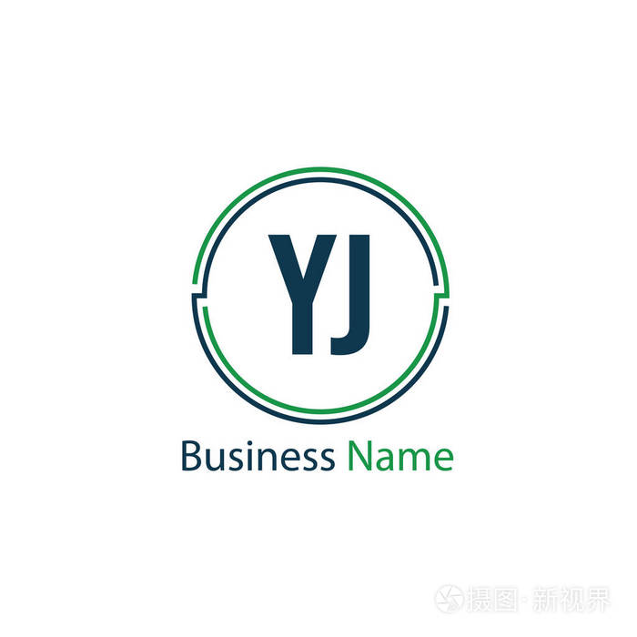 初始字母yj标志模板设计